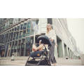 Tragbarer leichter Kinderwagen-Export nach Polen mit PU-Lederhandlauf